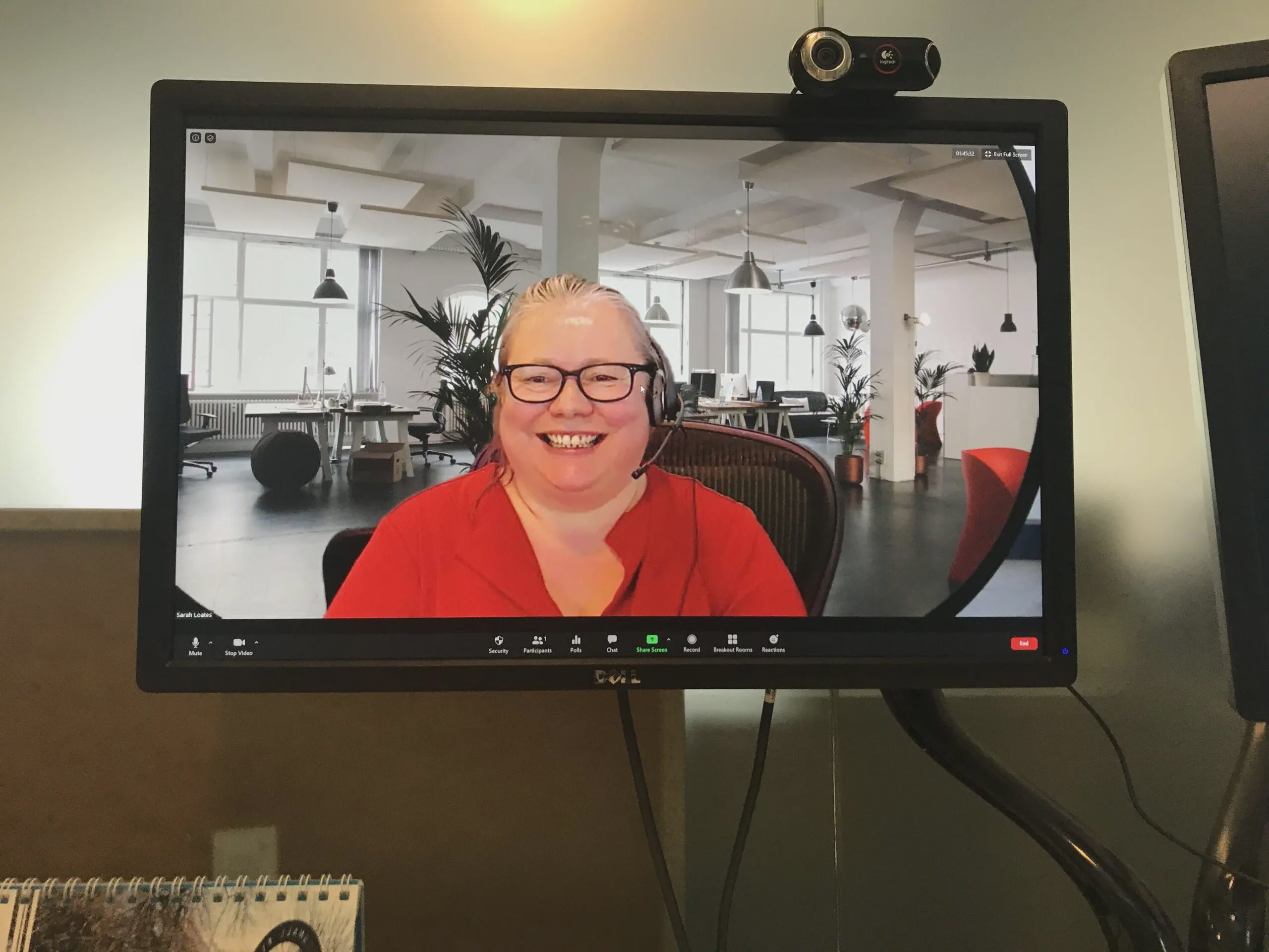 Sarah delivering online HR & employment law training